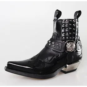NEW ROCK ARTIC NEGRO, ITALI NEGRO, WEST NEGRO-ACERO TACON A Černá 43