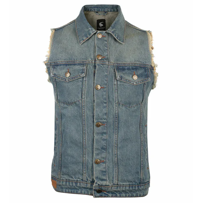 CAPRICORN ROCKWEAR blue with frayed arms Modrá S